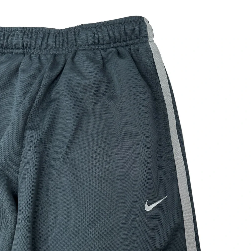 NIKE Vintage Grey Textured Track Pants Ankle Zippers Elastic Waist Y2K‎ Small